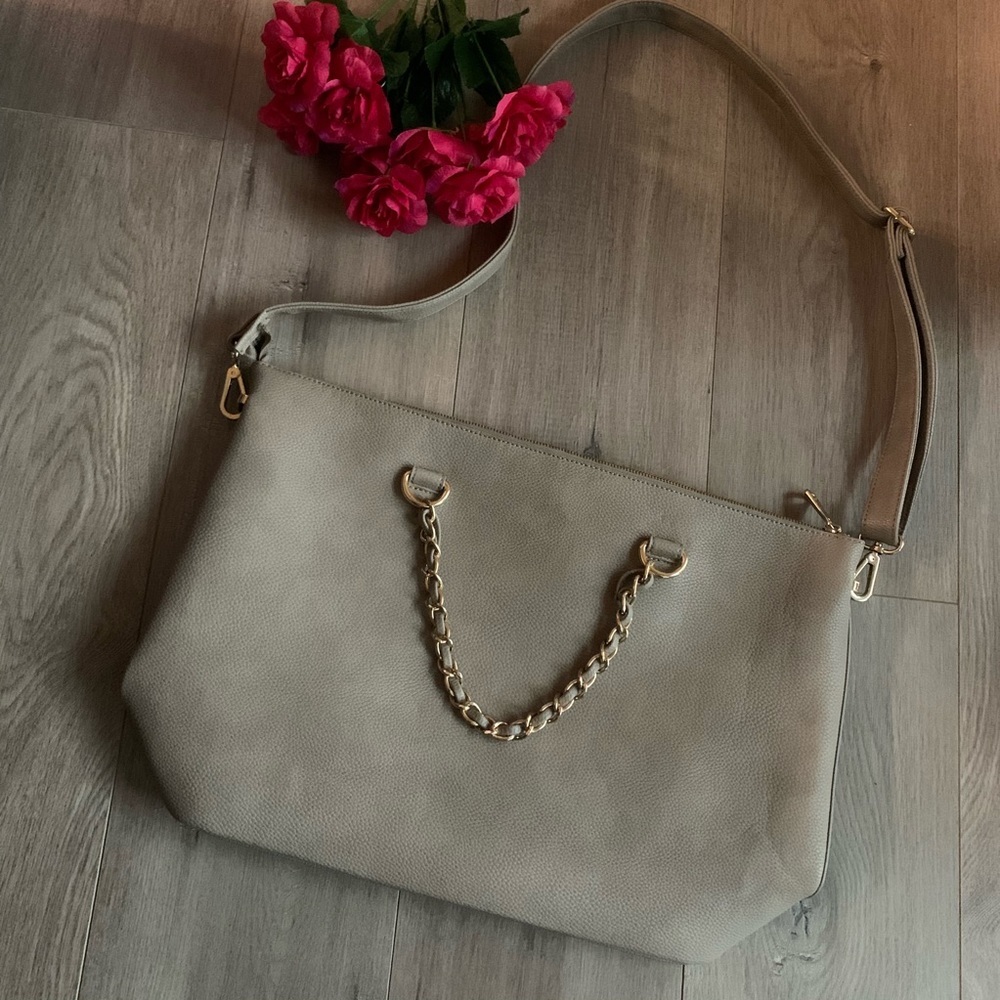 NWOT Bag/Crossbody - Taupe Pleather